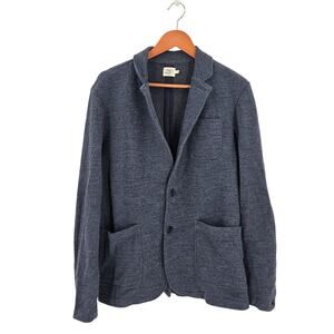 Faherty Inlet knit blazer mens medium deep navy blue